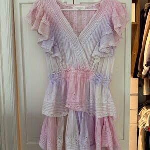 Love shack fancy Natasha mini dress multi color